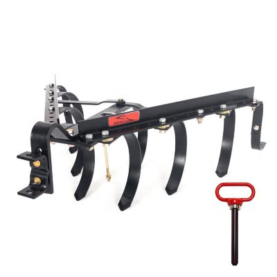 Brinly Sleeve Hitch Cultivator with Magnetic Hitch Pin - Efficient Soil Aeration, Weed Removal - Adjustable Width