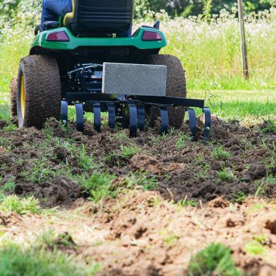 Image showing 9 th Brinly 18 in. - 40 in. Sleeve Hitch Cultivator with Magnetic Hitch Pin, Efficient Soil Aeration, Weed Removal, Adjustable Width