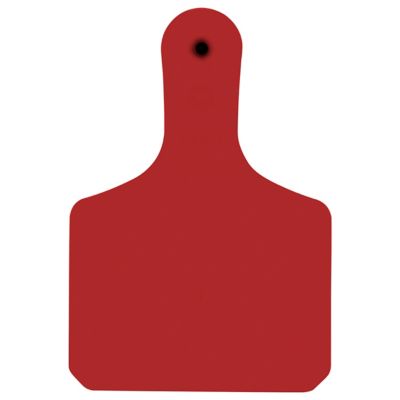 Y-TEX Blank Calf Y-Tags, 1 pc., Red, 25-Pack