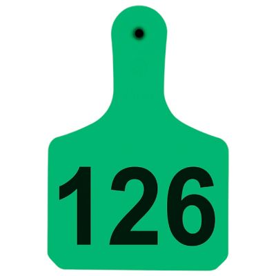 Y-TEX Numbered Calf Y-Tags, 1 pc., 126-150, Green, 25-Pack