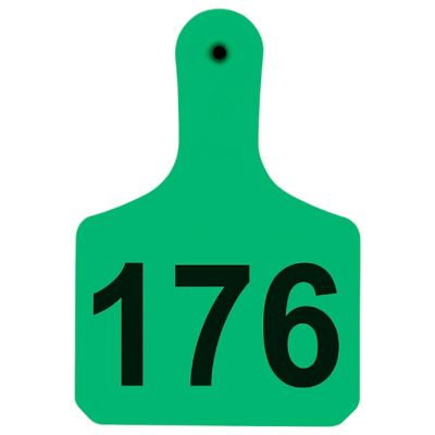 Y-TEX Numbered Calf Y-Tags, 1 pc., 176-200, Green, 25-Pack