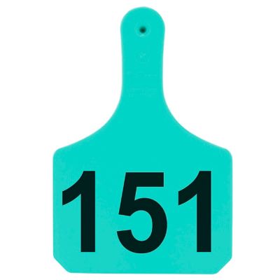 Y-TEX Numbered Cattle Y-Tags, 1 pc., 151-175, Turquoise, 25-Pack