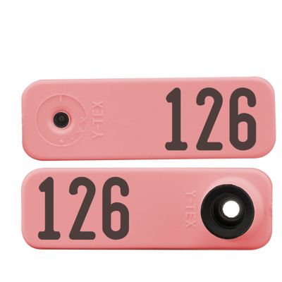 Y-TEX Numbered Sheep Tags, 2 pc., 126-150, Pink, 25-Pack