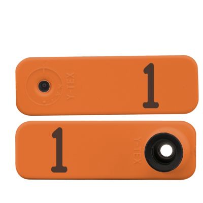 Y-TEX Numbered Sheep Tags, 2 pc., 001-025, Orange, 25-Pack