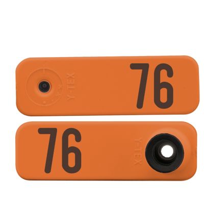Y-TEX Numbered Sheep Tags, 1 pc., 076-100, Orange, 25-Pack