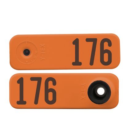 Y-TEX Numbered Sheep Tags, 2 pc., 176-200, Orange, 25-Pack