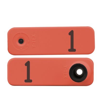 Y-TEX Numbered Sheep Tags, 2 pc., 001-025, Red, 25-Pack