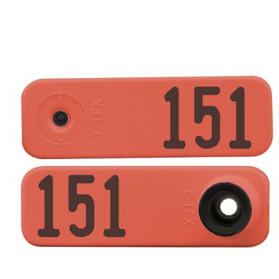 Y-TEX Numbered Sheep Tags, 2 pc., 151-175, Red, 25-Pack