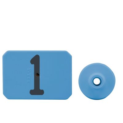 Y-TEX Numbered Swine Max Tags, 2 pc., 001-025, Blue, 25-Pack