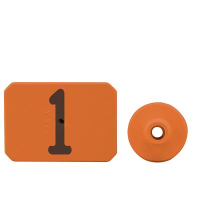 Y-TEX Numbered Swine Max Tags, 2 pc., 001-025, Orange, 25-Pack