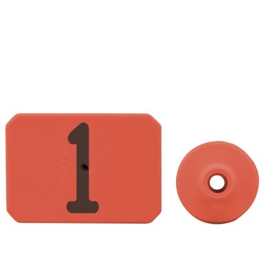 Y-TEX Numbered Swine Max Tags, 2 pc., 001-025, Red, 25-Pack