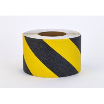 Mutual Industries Hazard Stripe Non-Skid Tape, 4 in. x 60 ft.