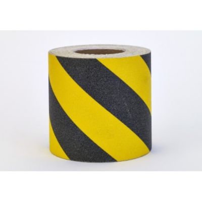 Mutual Industries Hazard Stripe Non-Skid Tape, 6 in. x 60 ft.