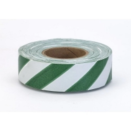 Mutual Industries Ultra Flag Stripe Tape, Green/White (12 pk.)