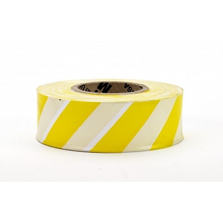 Mutual Industries Ultra Flag Stripe Tape, Yellow/White (12 pk.)