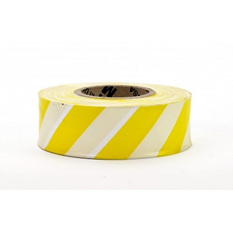 Mutual Industries Ultra Flag Stripe Tape, Yellow/White (12 pk.)