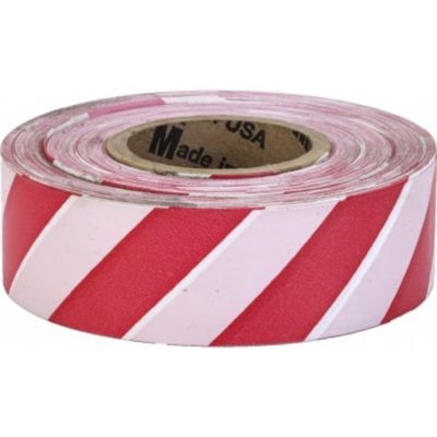 Mutual Industries Ultra Flag Stripe Tape, Red/White (12 pk.)