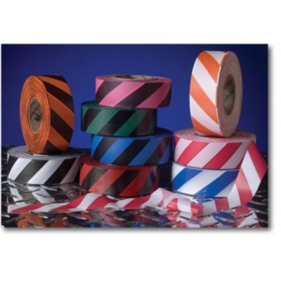 Mutual Industries Ultra Flag Stripe Tape, White/Black (12 pk.)