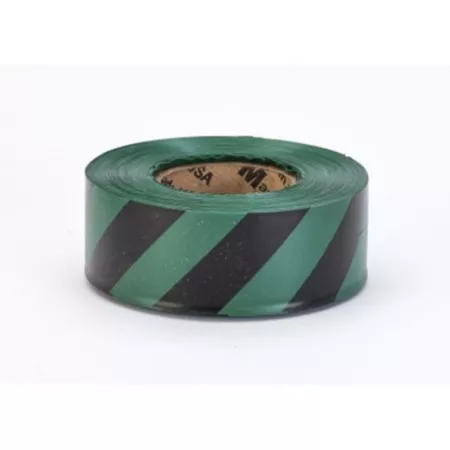 Mutual Industries Ultra Flag Striped Tape Green/Black 12 Pack Flagging Tape