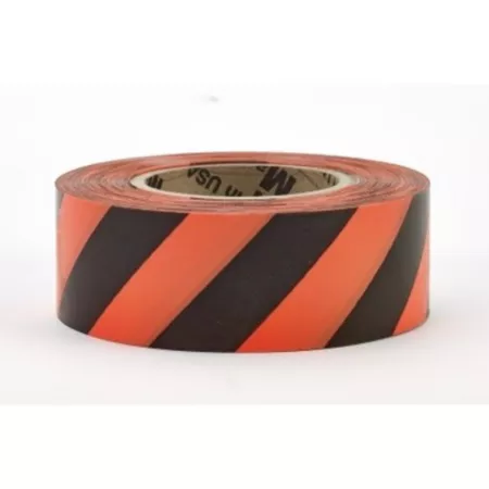 Mutual Industries Ultra Flag Striped Tape Orange/Black 12 Pack Flagging Tape