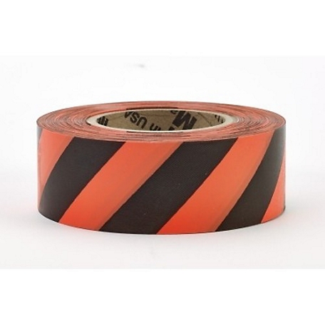Mutual Industries Ultra Flag Stripe Tape, Orange/Black (12 pk.)