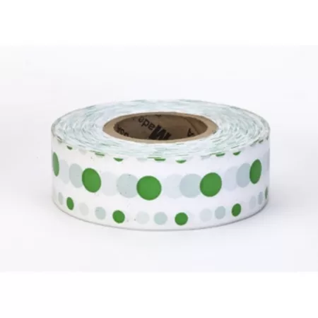 Mutual Industries Ultra Standard Dot Tape Green/White Pack of 12 Flagging Tape