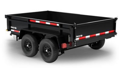 Image showing  6 ft. x 10 ft. 10K Low Profile Tandem Axle Dump Trailer with Battery, 10,000 lb. Max Capacity