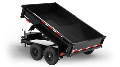 Image showing  6 ft. x 10 ft. 10K Low Profile Tandem Axle Dump Trailer with Battery, 10,000 lb. Max Capacity