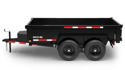 Image showing  6 ft. x 10 ft. 10K Low Profile Tandem Axle Dump Trailer with Battery, 10,000 lb. Max Capacity