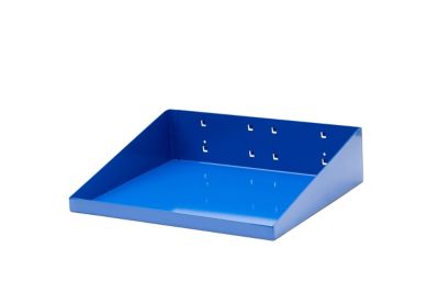 Triton Products 12 in. W x 10 in. D Blue Epoxy Coated LocBoard Steel Shelf with 6 Holes for Garment Hangers