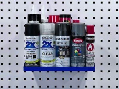 Image showing  12 in. W x 6 in. D Blue Epoxy Coated Steel Shelf for LocBoard