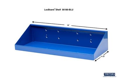 Image showing  18 in. W x 6-1/2 in. D Blue Epoxy Coated Steel Shelf for LocBoard