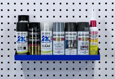 Image showing  18 in. W x 6-1/2 in. D Blue Epoxy Coated Steel Shelf for LocBoard