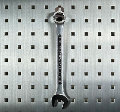 Image showing  35 pc. Stainless Steel Hook & Bin Assortment for Stainless Steel LocBoard (32 Asst Hooks & 3 Bins)