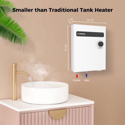 Image showing  18 kW 240V Tankless Electric Water Heater for Whole House, White