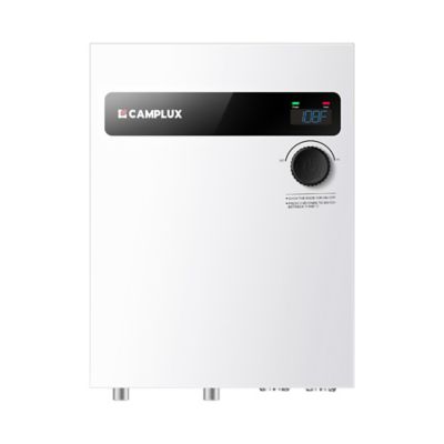 Image showing  27 kW 240V Tankless Electric Water Heater with Digital Display for Whole House, White
