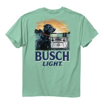 JedCo Men's Busch Lite Dog Cooler Crew Neck Short-Sleeve T-Shirt