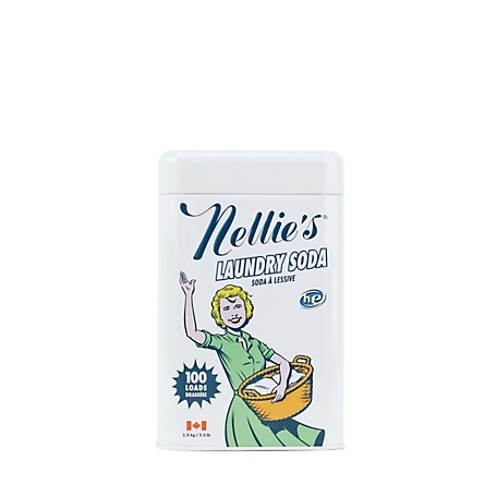 Nellie's Laundry Soda Powder Detergent, Unscented, 100