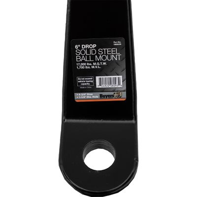 Image showing  2 in. Heavy Duty Forged Steel Ball Mount with 6 in. Drop for 1-1/4 in. Tow Balls