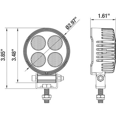 Image showing 7 th Buyers Products 3 in. Round LED Flood Light