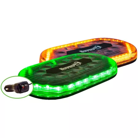 Buyers Products 13" Mini Amber and Green LED Light Bar with Permanent or Magnetic Mount Light Bars