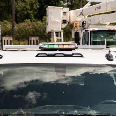 Image showing 7 th Buyers Products 13 in. Amber and Green LED Mini Light Bar with Permanent or Magnetic Mount