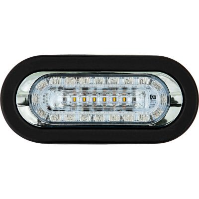 Buyers Products 6 in. LED Oval Combination Amber Marker Light with Amber Strobe Light
