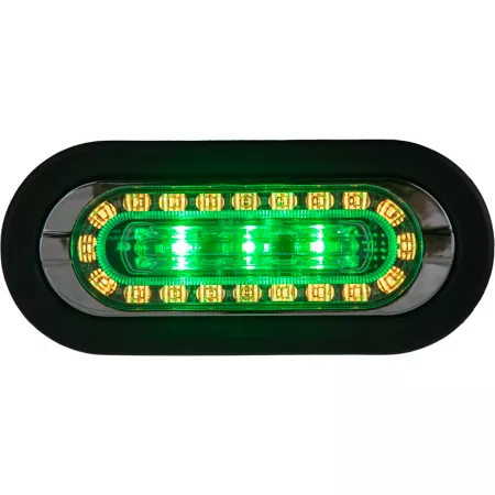 Buyers Products 6" Amber LED Running Light Combination with Orange and Green Strobe Light Clearance & Side Marker Lights