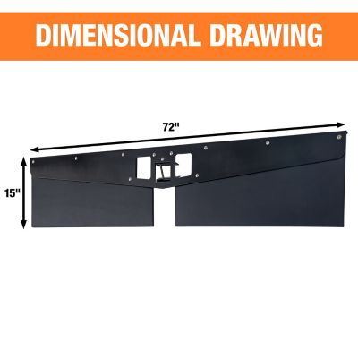 Image showing 5 th Buyers Products Hitch-Mounted Stone Guards with 15 in. Rubber Flaps