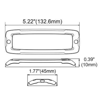 Image showing  5 in. Ultra Thin Amber LED Wide Angle Strobe Light