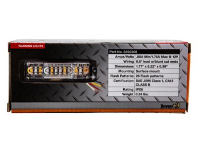 Image showing 7 th Buyers Products 5 in. Ultra Thin Amber/Blue LED Wide Angle Strobe Light