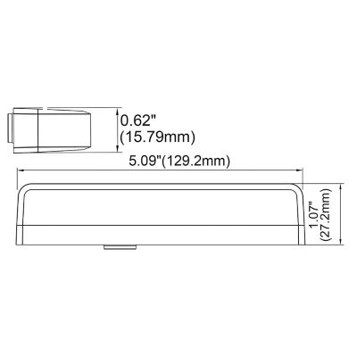 Image showing  5 in. Ultra Bright Narrow Profile Amber and Clear LED Strobe Light