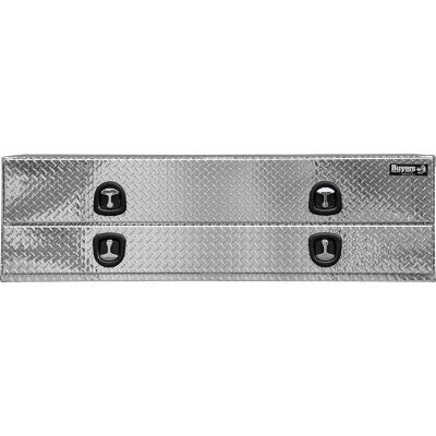 Image showing  21 x 18 x 72in. Diamond Tread Aluminum Flatbed Contractor Truck Box with Lower Door