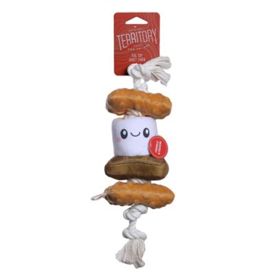Image showing 3 th Territory S'mores Squeaker Tug Dog Toy